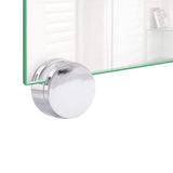 Wide Mirror Clip Set,Glass Shelf Bracket 8PCS, Polished Chrome