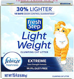 Fresh Step Lightweight Extreme Cat Litter, Scented with Febreze, 15.4 Lb