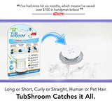 TubShroom The Revolutionary Tub Drain Protector Hair Catcher/Strainer/Snare, White