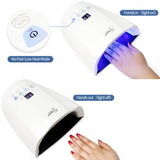 LED nail dryer 48w UV nail light LCD display gel nail light with smart sensor and 4 timing functions, acrylic gel nail polish is suitable for fingernails and toe nails, suitable for home and nail hous