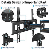 Everstone Full Motion TV Wall Mount with Height Adjustment for Most 32-65 inch LED