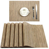 U'Artlines Placemat, Crossweave Woven Vinyl Non-Slip Insulation Placemat Washable