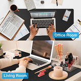 ABRAIGO 24"x 14" Large Natural Cork & PU Leather Desk Pad, Double-Sided Desk Mat