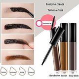 (2 pc/set) Makeup Peel-off Eyebrow Gel Tattoo Waterproof Long Lasting Eyebrow Color Beauty. (Dark Brown)