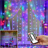 String Lights Curtain,USB Powered Fairy Lights for Party Bedroom Wall,8 Lighting Modes