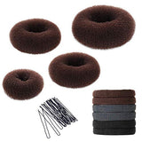 Hair Bun Maker Kit, YaFex Donut Bun Maker 4 Pieces(1 Large, 2 Medium and 1 Small)