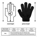 Kids Winter Knit Gloves, 12 Pairs Full Finger Stretchy Magic Gloves for Boys and Girls