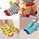 12 Pairs Toddler Boy Socks Lovely Assorted Cartoon Kids Socks Non Skid Slipper Socks