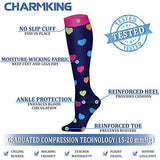 CHARMKING Compression Socks for Women & Men Circulation 15-20 mmHg