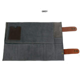 Purple Dragon Leather Roll Up Scissors Holder Pouch Cases Tool Bags for Salon Barber Hair Stylist (Grey)