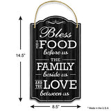 Bless Our Family Food Love Sign by Bigtime Signs - Heart Warming Quote - Strong PVC