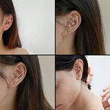 Ear Wrap Crawler Hook Earrings | Hypoallergenic Piercing Gold Ear Cuffs Crawler Hook