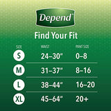 Depend FIT-FLEX Incontinence Underwear for Women, Disposable, Maximum Absorbency