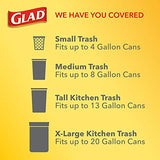 Glad OdorShield Tall Kitchen Antimicrobial Drawstring Trash Bags - Scented - 13 Gallon