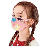 12pcs Kids Reusable Face_Masks Washable Cute Cartoon Breathable Seamless