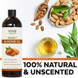 Almond Oil (16 oz); Sweet Almond Oil for Skin or Almond Oil for Hair