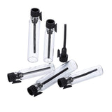120Pcs 2Ml Mini Cute Empty Glass Perfume Essential Oils Sample Vials Bottles with Black Plastic Rod Caps Glass Vials Sample Dropper Bottle for Essential Oils Aromatherapy (120Pcs 2Ml Black Plastic Rod