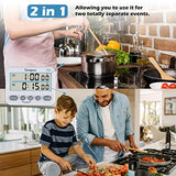 Dual Digital Timer , Kitchen Timer for Cooking Countdown Timers Pomodoro Timer