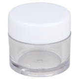 Beauticom High-Graded Quality 7 Grams/7 ML (Quantity: 48 Packs) Thick Wall Crystal Clear Plastic LEAK-PROOF Jars Container with White Lids for Cosmetic, Lip Balm, Lip Gloss, Creams, Lotions, Liquids