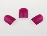 ArtPlus 24pcs x 3 (3-Pack) Deep Rose Glue on False Nails Full Cover Short and Small with Upgraded Super Adhesive Tabs and 2g Spare Glue Press on Fake Nails Set