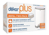 Dekor Plus Diaper Pail Refills | 2 Count | Most Economical Refill System | Quick & Easy