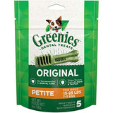 Greenies Original Dental Dog Treats, Petite Size for Dogs 15-25 Lbs, 3 Oz Pouch