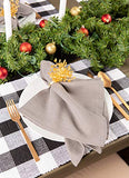 DII Buffalo Check Collection Classic Tabletop, Placemat Set, 13x19, Black & White 6 Count