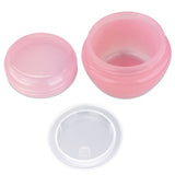 Beauticom 12 Pieces 50G/50ML Pink Frosted Container Jars with Inner Liner for Pills, Medication, Ointments and Other Beauty and Health Aids - BPA Free