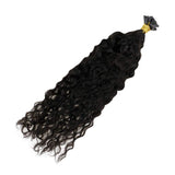 Runature Extensions U Tip Natural Wave 40g Color 1B Off Black 16 Inches 50 Strands 0.8g per Strand with U Shape Kertain Tip Human Hair Fusion Extensions