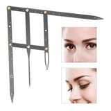Eyebrow Ruler with Golden Ratio, Stainless Steel Eyebrow Measuring Ruler Eyebrow Caliper, Flexible Removable Ruler, Semi Permanent Eyebrow Tattoo Designing Shaping Tools, Makeup Measure Tool (Black)