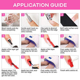 MEFA No Wipe Top Coat and Base Coat Set, 10ml 2 Bottles Soak Off Gel Nail Polish