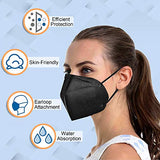 KN95 Disposable Black Face Mask, 10 Pack 5-Ply Protection Breathable Cup Dust Masks