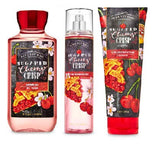 Bath and Body Works Sugared Cherry Crisp Body Care Set. Shower Gel 10 Fl Oz, Fine Fragrance Mist 8 Fl Oz and Body Cream 8 Fl Oz.