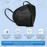 KN95 Disposable Black Face Mask, 10 Pack 5-Ply Protection Breathable Cup Dust Masks