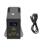 Tattoo Power Supply, 2 Types Mini Digital LCD Tattoo Machine Power Supply for Tattoo Machine Artists Foot Pedal, Black(US)