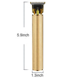 Professional Cordless Hair Trimmer,Hair Clippers For Men Clippers Barber Accessories, Noise Reduction Beard Trimmer Rechargeable Cordless Close Cutting T-Blade Trimmer (Golden)