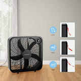 PELONIS PFB50A2ABB-V 3-Speed Box Fan for Full-Force Circulation with Air Conditioner