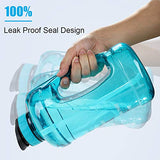 KEEPTO Half Gallon/64oz Leakproof BPA Free Water Bottle with Motivational Time