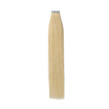 Tape in Hair Extensions Ash Blonde 100% Remy Human Hair 12''-24'' Double Side Tape Seamless Skin Weft Rooted Natural Hair Extensions 20pcs Long Straight Silky (20 inch 50g,#24 Natural Blonde)