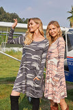 Women's Casual Print Long Sleeve Simple T-Shirt Loose Dress