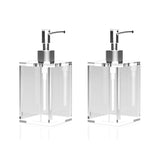 OLAJUNE 2pcs Acrylic Emulsion Soap Dispenser, refillable hand soap, liquid soap,homemade cleansing aromatherapy lotion etc,suitable for bathroom, kitchen,dressing table