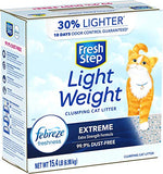 Fresh Step Lightweight Extreme Cat Litter, Scented with Febreze, 15.4 Lb