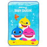 Franco Kids Bedding Super Soft Plush Throw, 46" x 60", Baby Shark