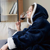 Eheyciga Blanket Hooded with Sleeves and Pocket- Soft Fleece Hoodie Blanket