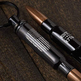 Bullet Bottle Opener Keychain for Men - Cool Laser Engraved American Flag 556