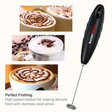 Bonsenkitchen Handheld Milk Frother, Electric Hand Foamer Blender for Drink Mixer, Perfect