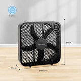 PELONIS PFB50A2ABB-V 3-Speed Box Fan for Full-Force Circulation with Air Conditioner