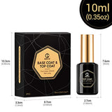 MEFA No Wipe Top Coat and Base Coat Set, 10ml 2 Bottles Soak Off Gel Nail Polish