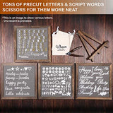 Rustic Wood Frame Gray Felt Letter Board 10x10 inch. Precut White & Gold Letters