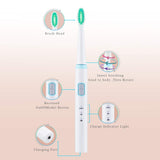 Sonic Electric Toothbrush for Adults Chirdren, 2 Dupont Brush Heads, 2 Modes, 2-Minute Built-in Timer, Recommended by Dentist, Waterproof, USB inductive Charging, Toothbrush Box (229 White)